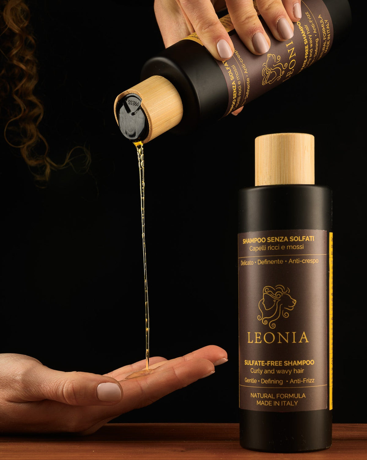 Shampoo-naturale-ricci-senza solfati-leonia