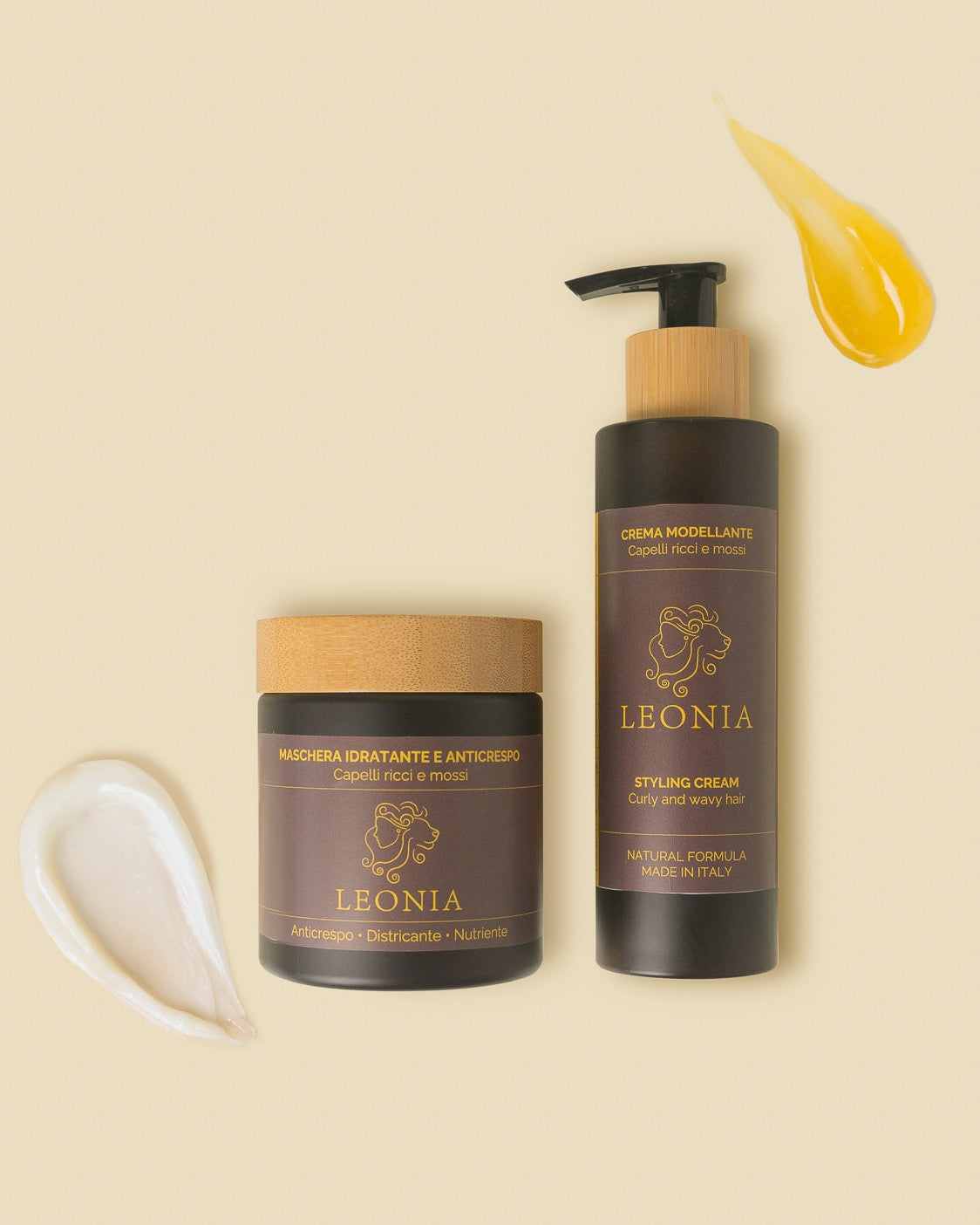 crema styling, olio, maschera per capelli ricci e mossi