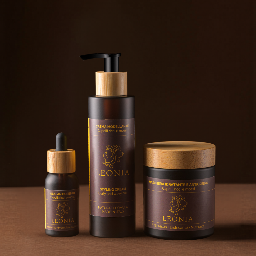 combo salva ricci per capelli ricci e mossi anticrespo definente e modellante